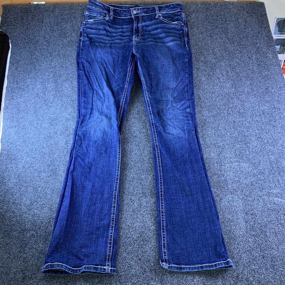 Daytrip Virgo Bootcut Jeans Women 32 XL (32.5x33 Fits) Blue 5 Pocket Design